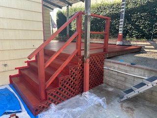 Completed deck project showing framing detail (project 4)